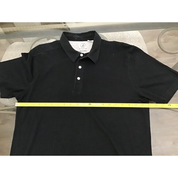 VOLCOM MENS BLACK SHORT SLEEVE POLO SHIRT SIZE LARGE - Picture 5 of 6